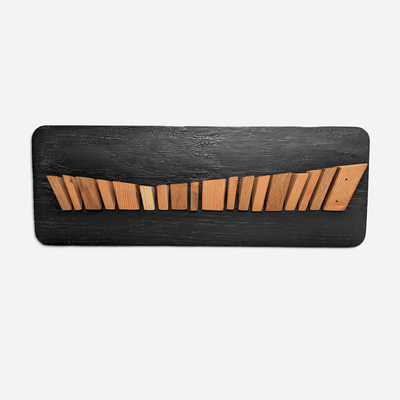 Artisan Wood Wall Sculpture - 30"W X 12"H