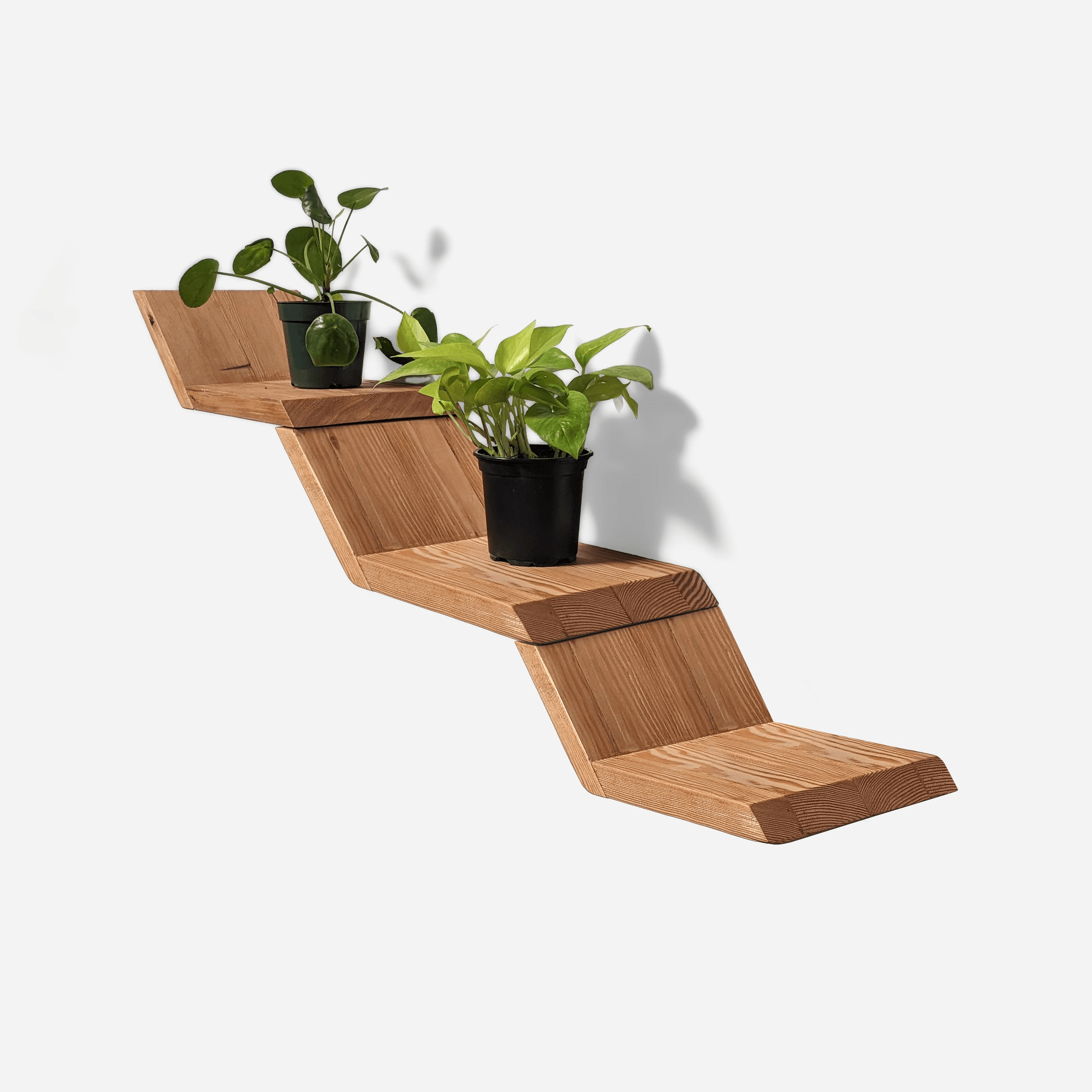 Lean Shelf Wall-Mounted Wooden Display Shelf - Thumbnail 5