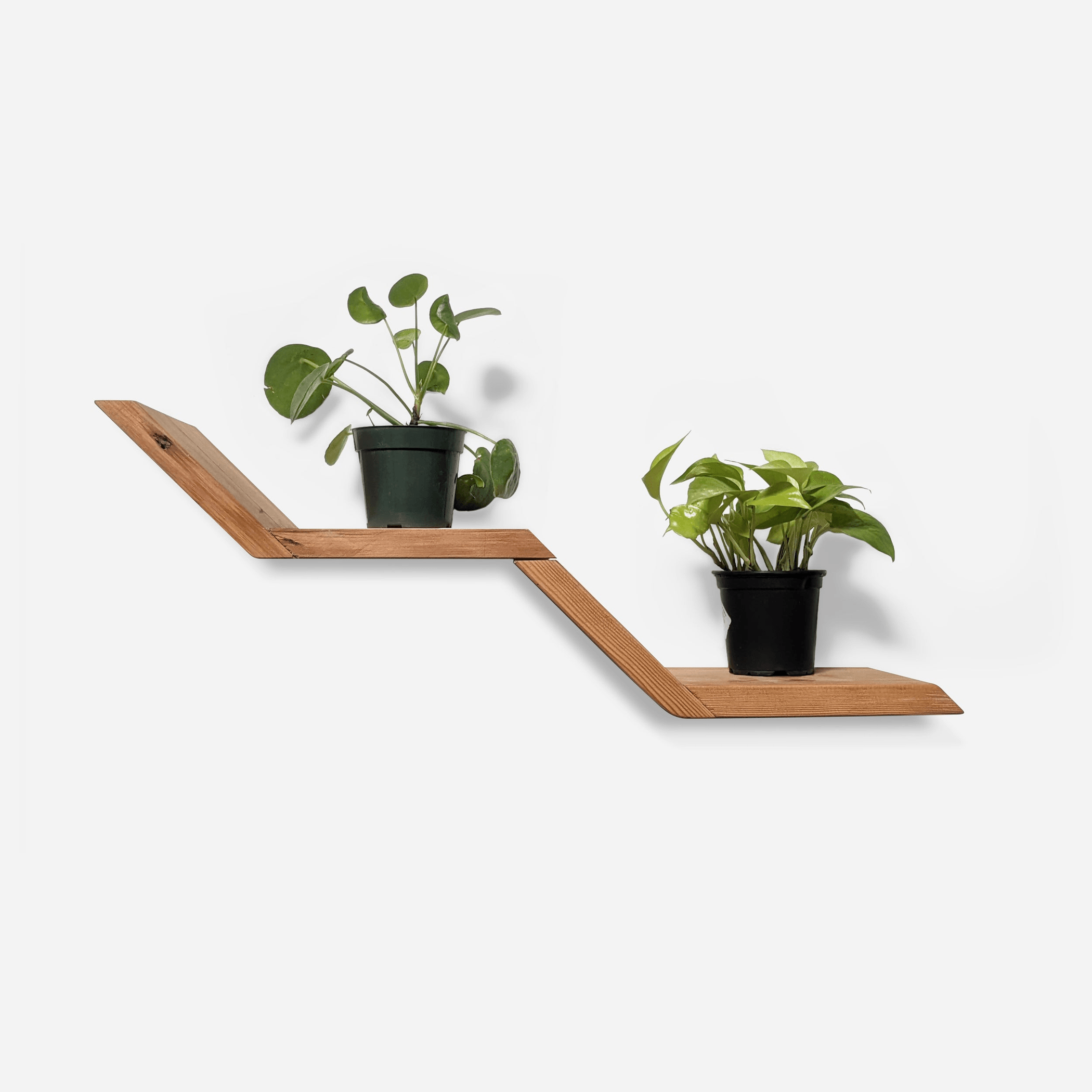Lean Shelf Wall-Mounted Wooden Display Shelf - Thumbnail 2