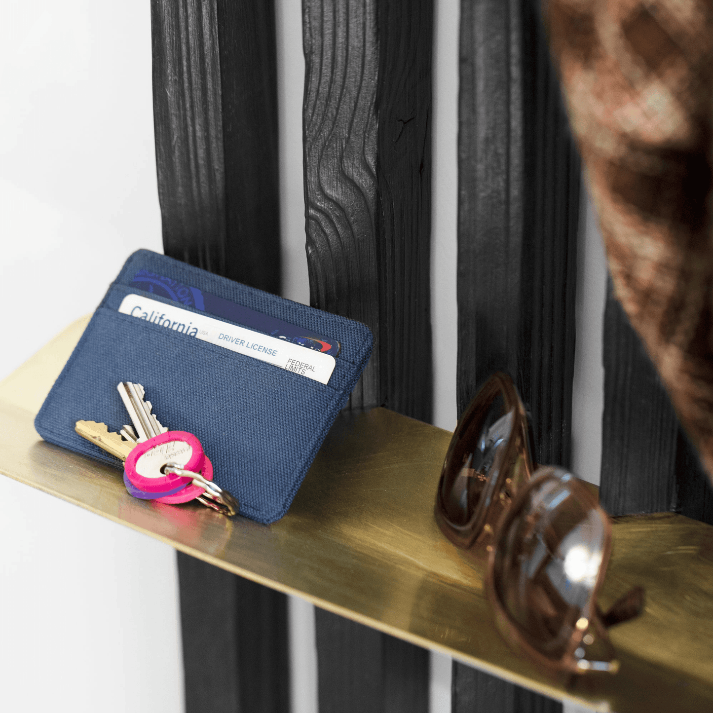 Rack On Reclaimed Wood Coat Rack With Brass Tray