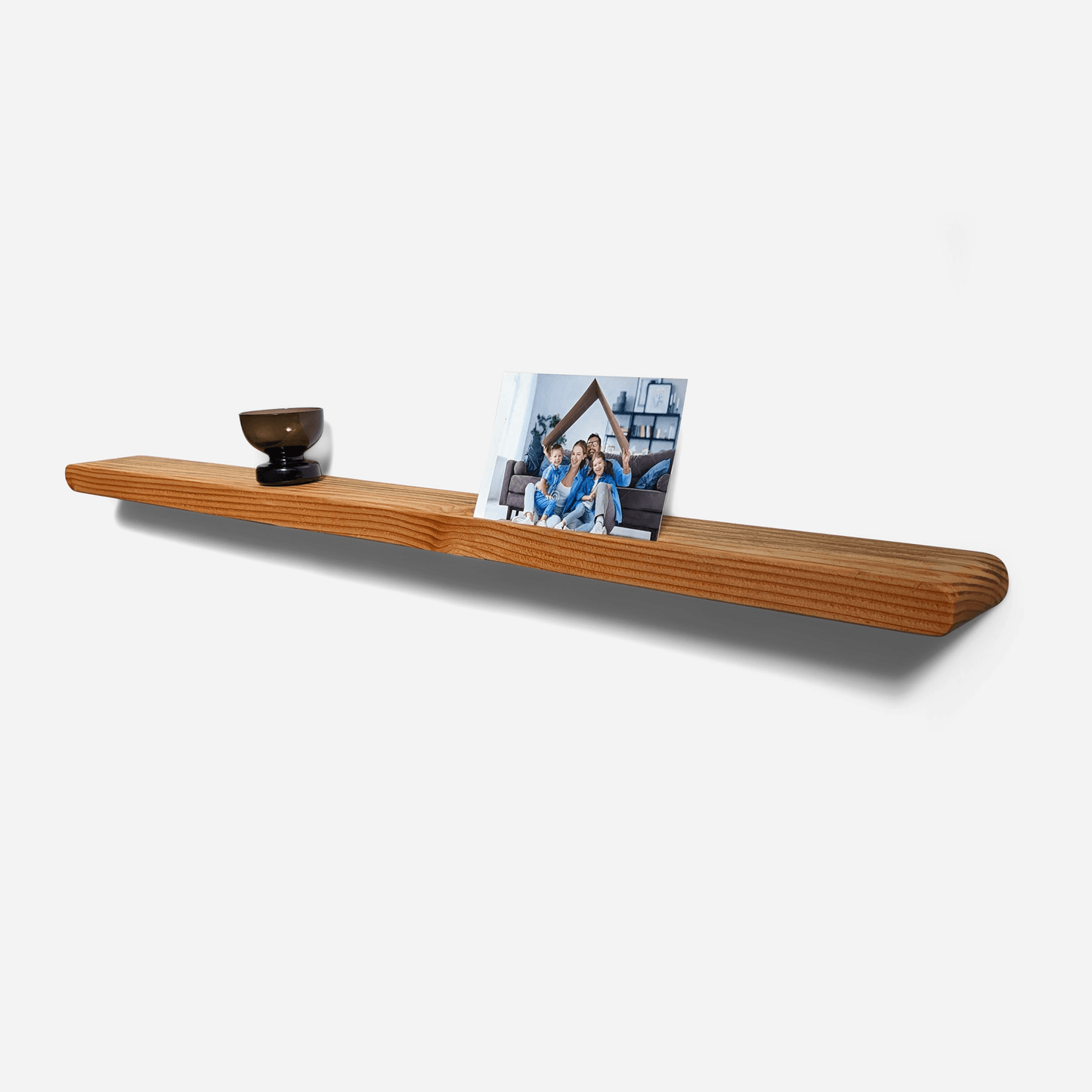 Sleek Wall-Mounted Timeline Photo Holder And Shelf