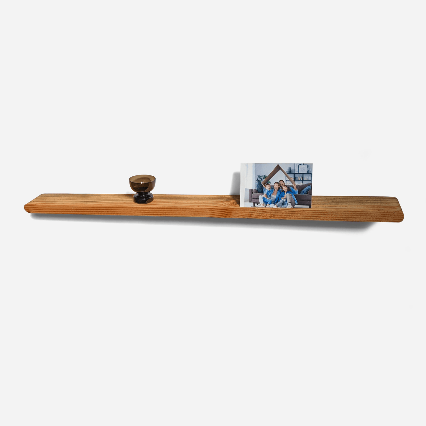 Sleek Wall-Mounted Timeline Photo Holder And Shelf