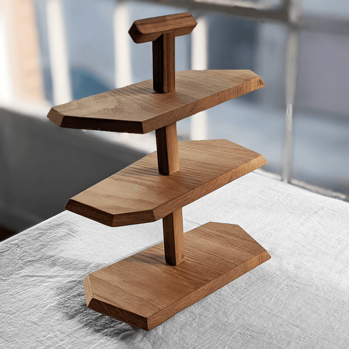 Triple Decker Stand - Unique Handmade Display From Reclaimed Doug Fir