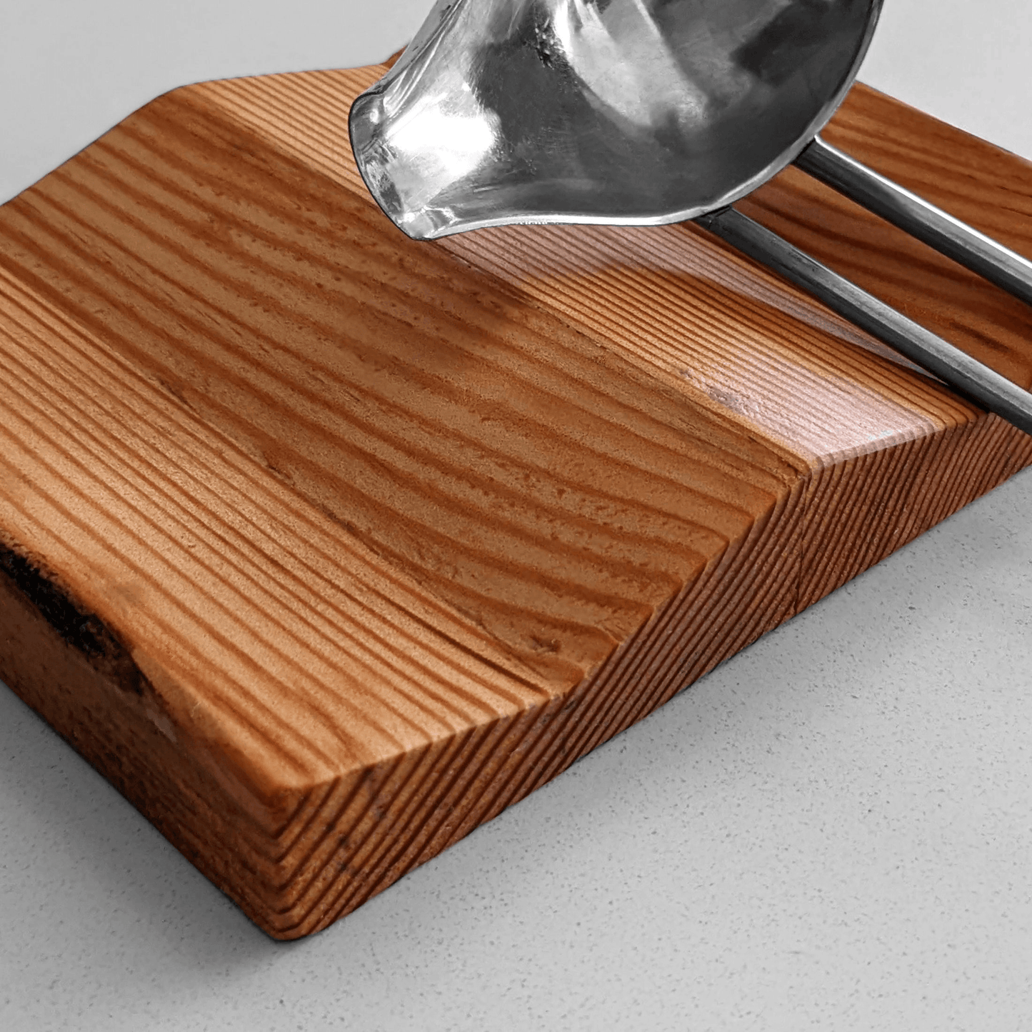 Elegant Doug Fir Wood Spoon Rest With Two Utensil Spaces