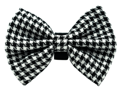 Vintage Houndstooth Bowtie for Large Dogs with Velcro Fastener