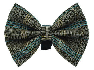 Vintage Houndstooth Bow Tie for Pets with Velcro Safety Fastener