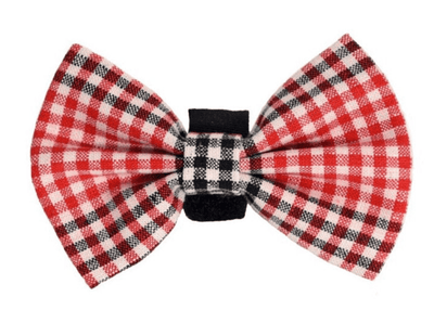 Vintage Multi-Check Bow Tie for Dogs with Velcro Fastener