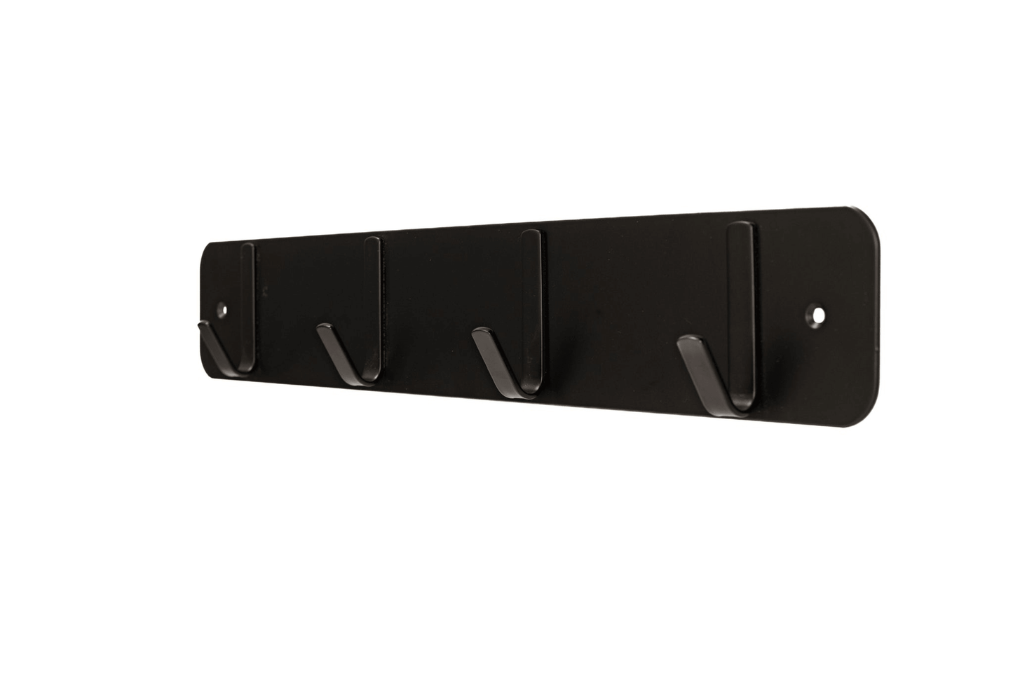 Fantashome Traditional Wall Mounted Hook Rack - 4 Hooks, Matte Black