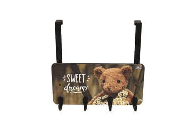 Fantashome Loverly Bear Over The Door Hook Rack With 4 Hooks