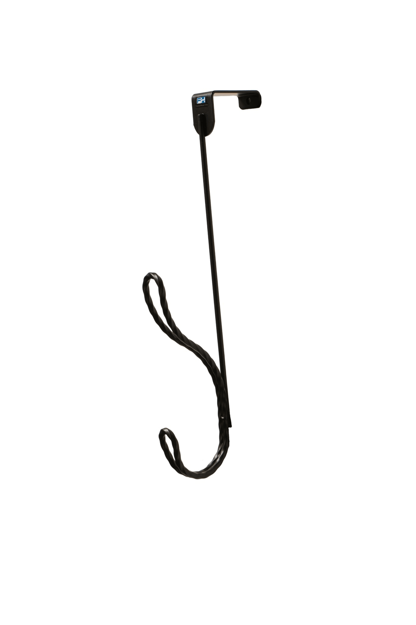 Fantashome Black Twisted Over The Door Hook Rack With 2 Hooks