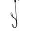Fantashome Black Twisted Over The Door Hook Rack With 2 Hooks