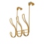 Fantashome Elegant Twisted Design Over The Door Hook Rack - Gold, 6 Hooks