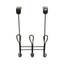 Fantashome Twisted Design Over-The-Door Hook Rack With 6 Hooks - Black