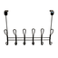 Fantashome Twisted Over The Door Hook Rack With 12 Hooks - Black