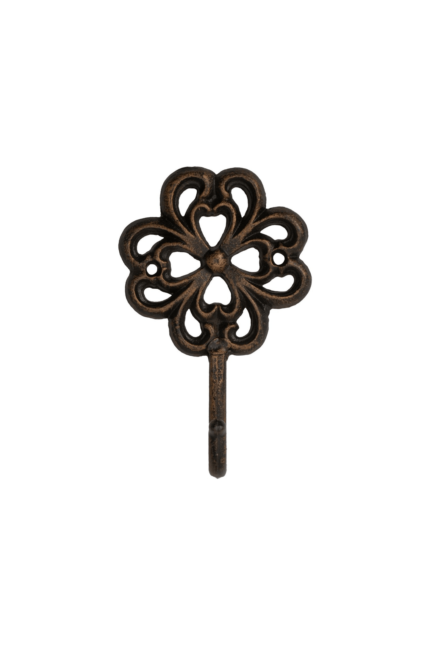 Fantashome Cast Iron Wall-Mounted Hook - Stylised Flower Design