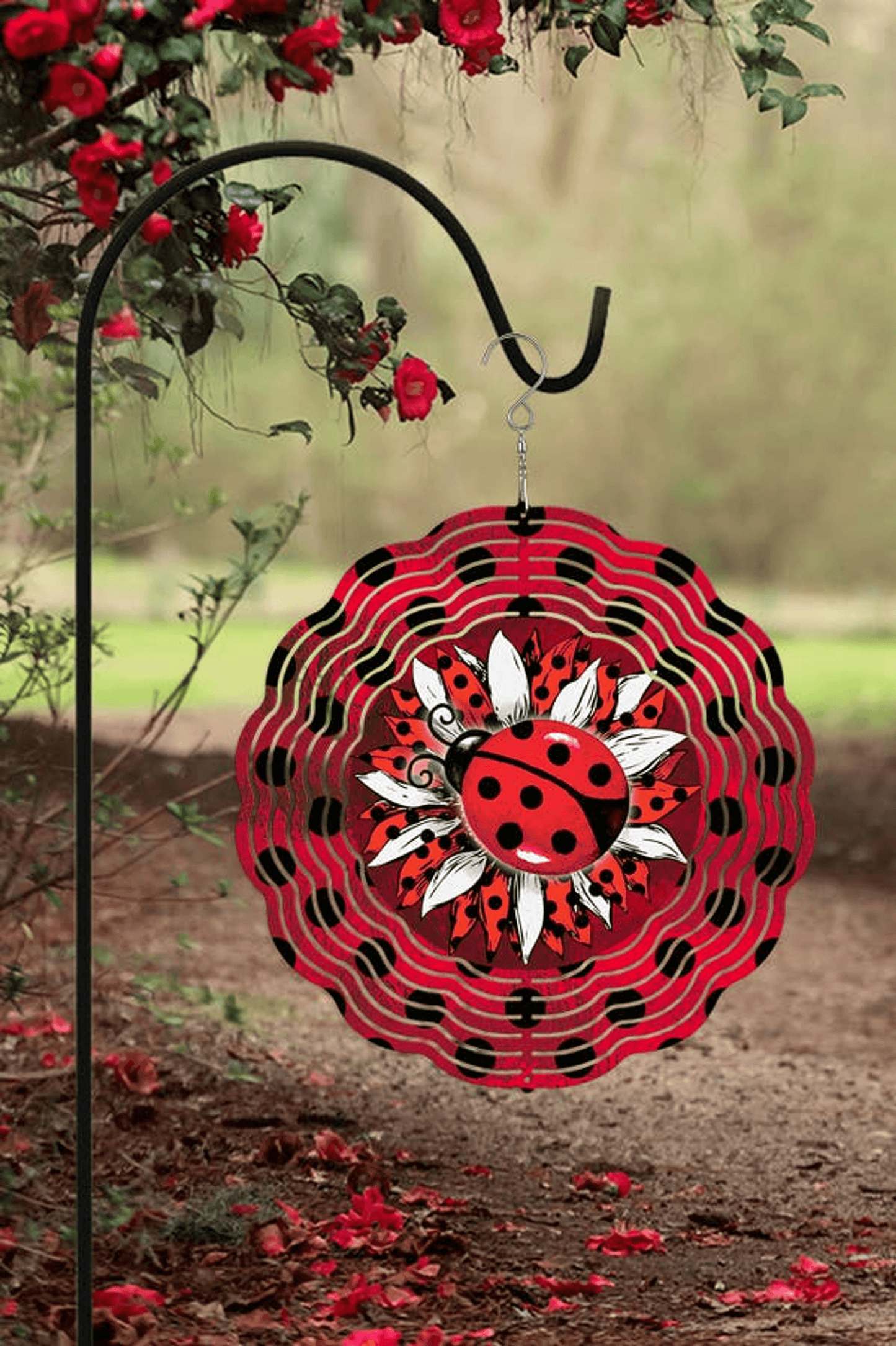 Ladybug Double-Sided Wind Spinner For Garden Decor