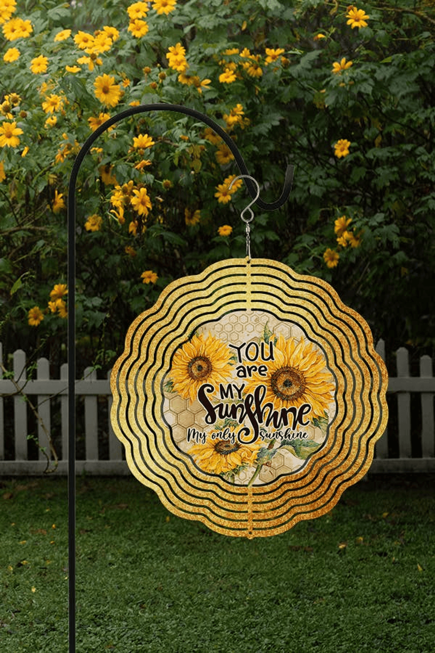 You Are My Sunshine Double-Sided Garden Wind Spinner