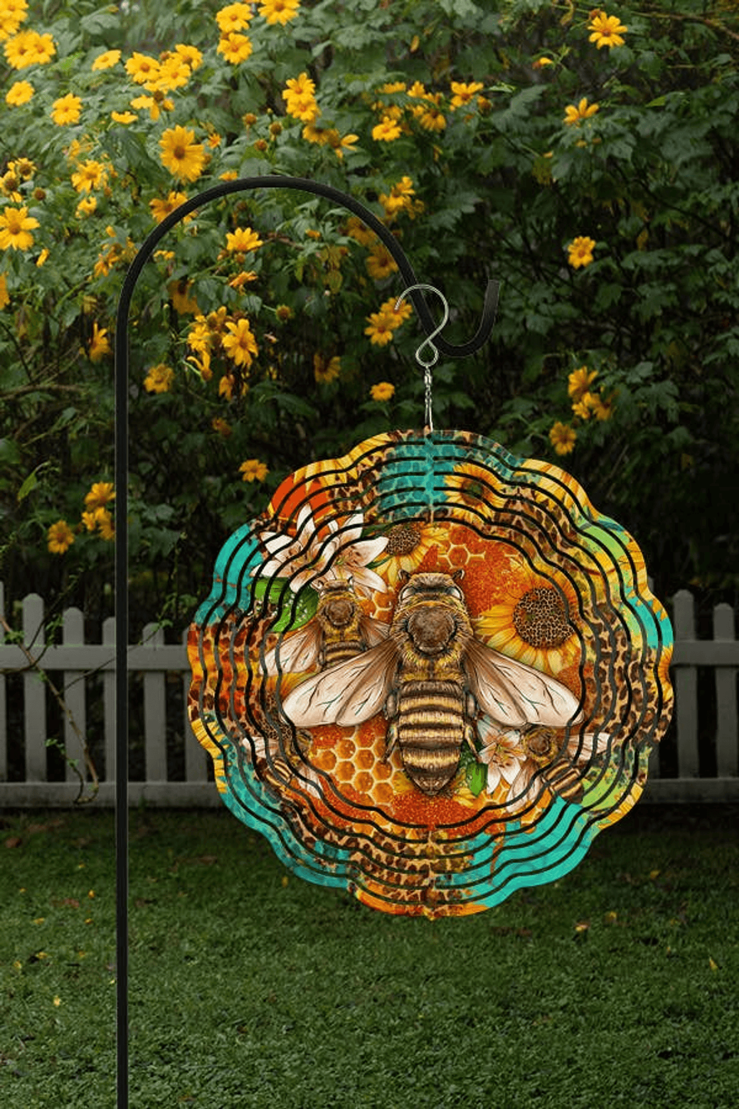 Bee Leopard 10-Inch Double-Sided Aluminium Wind Spinner