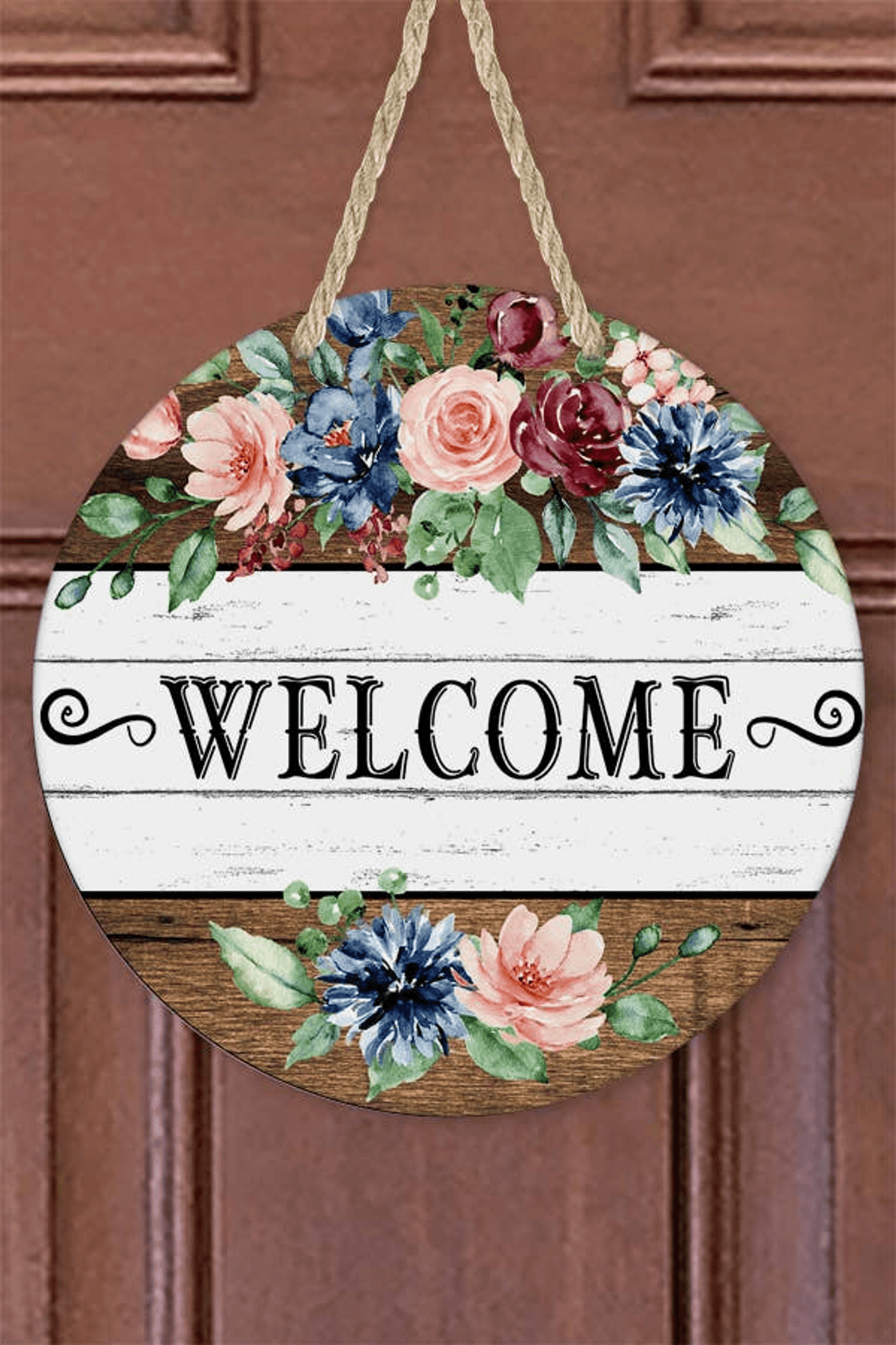 Welcome Floral Wall Sign And Door Hanger