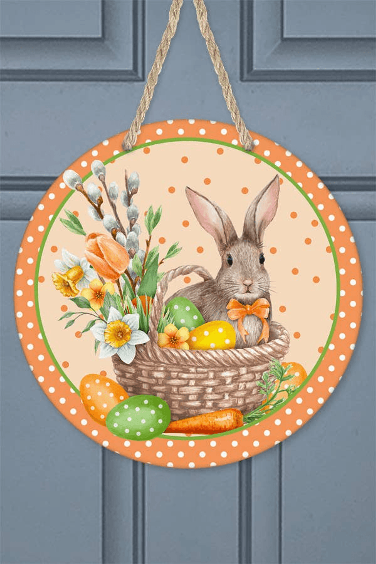 Easter Bunny Basket Wall Decor Hanger