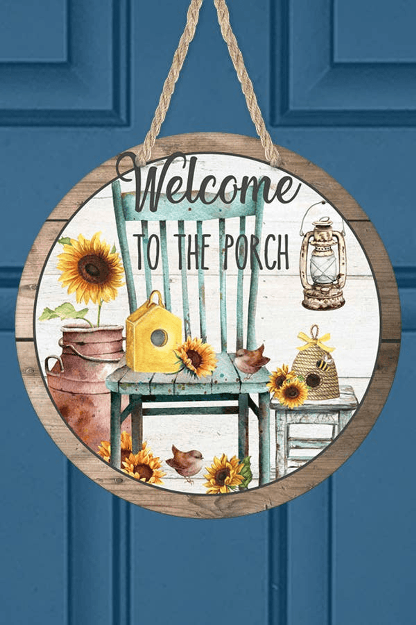 Porch Rocker Welcome Door Hanger And Wall Sign