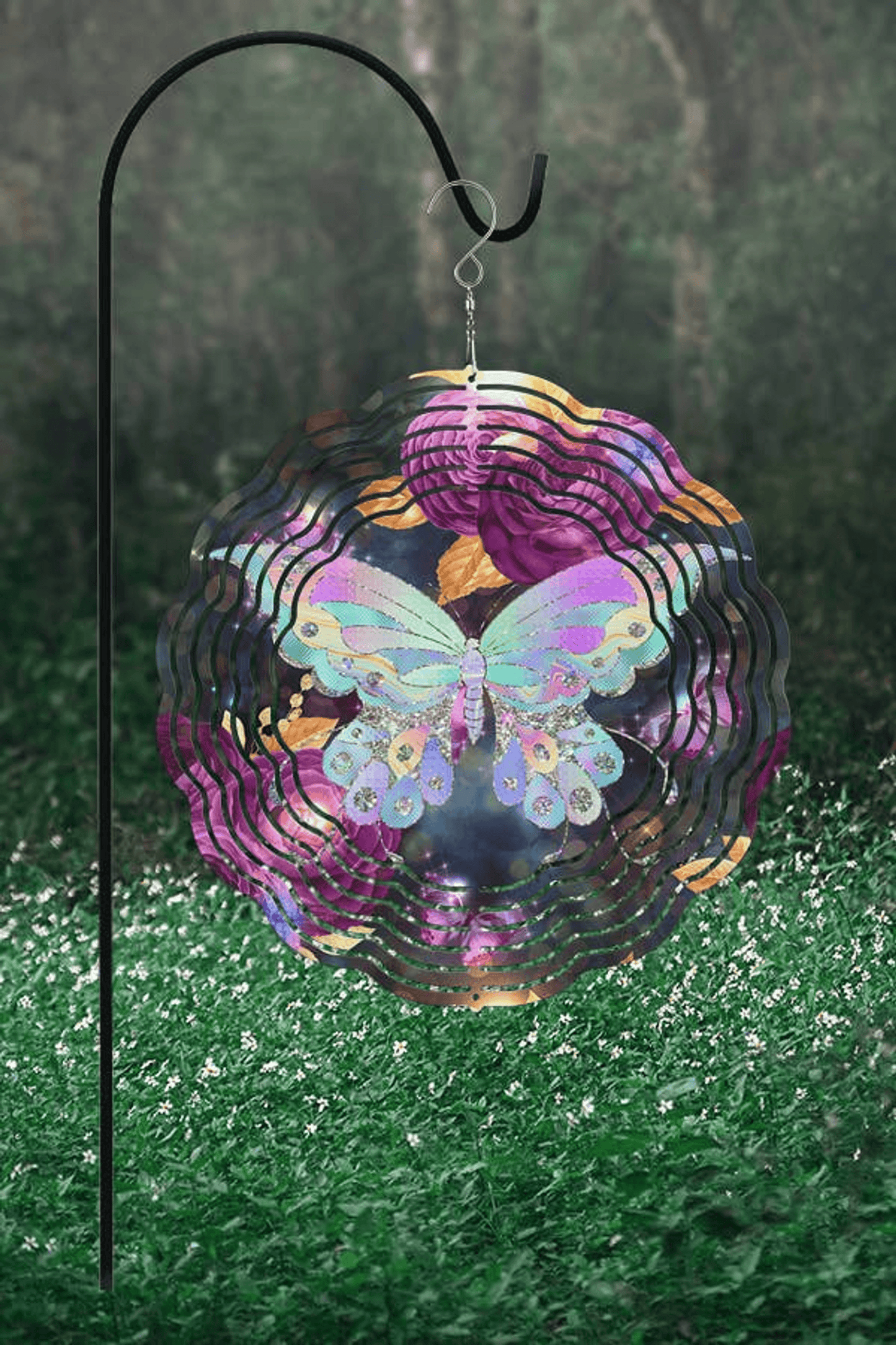 Colorful Pastel Butterfly Double-Sided Wind Spinner