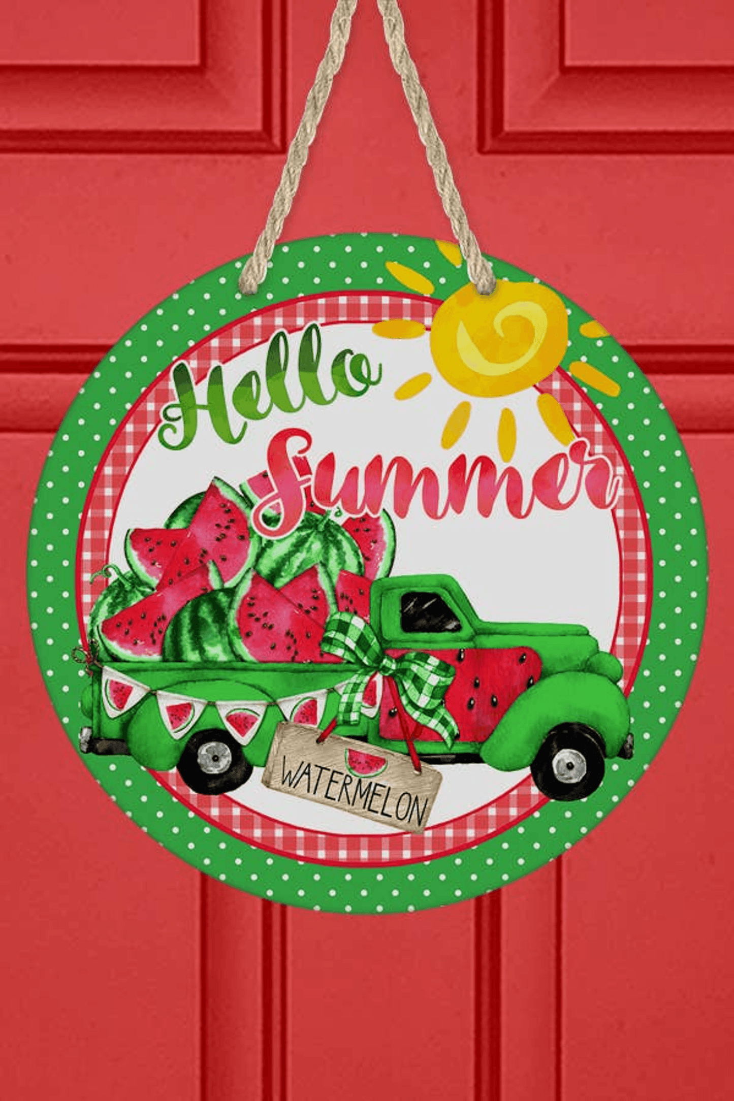 Summer Watermelon Truck Door Hanger Sign