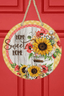 Home Sweet Home Sunflower Round Wall Sign & Door Hanger