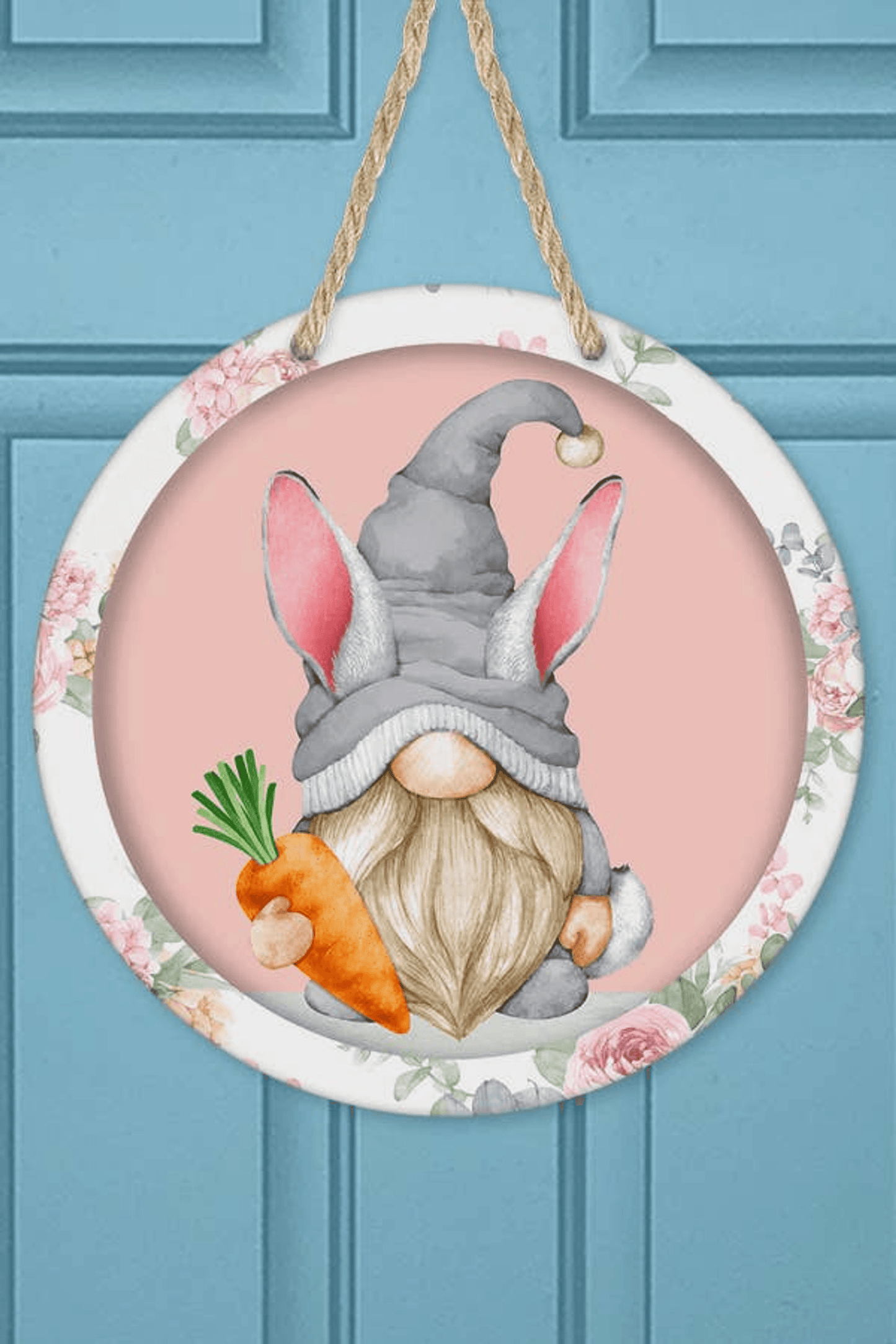 Easter Gnome Carrot Wall And Door Sign Hanger