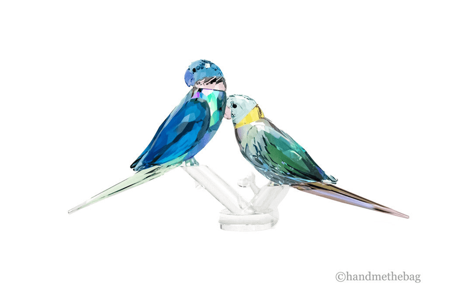Swarovski Jungle Beats Parakeet Couple Fife & Fifer Crystal Figurine