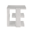 Dover 24" Large Square End Table With Storage Shelves In Cerused White Oak