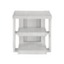 Dover 24" Large Square End Table With Storage Shelves In Cerused White Oak
