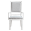 Dover Padded Upholstered Dining Chair With Arms – Set Of 2 In Cerused White Oak