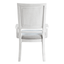 Dover Padded Upholstered Dining Chair With Arms – Set Of 2 In Cerused White Oak