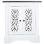 Cottage Solid Wood Accent Cabinet In Distressed White And Driftwood Brown