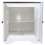 Cottage Solid Wood Accent Cabinet In Distressed White And Driftwood Brown