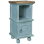 Sunset Trading Cottage Coastal End Table In Two Tone Beach Blue/Savage Brown