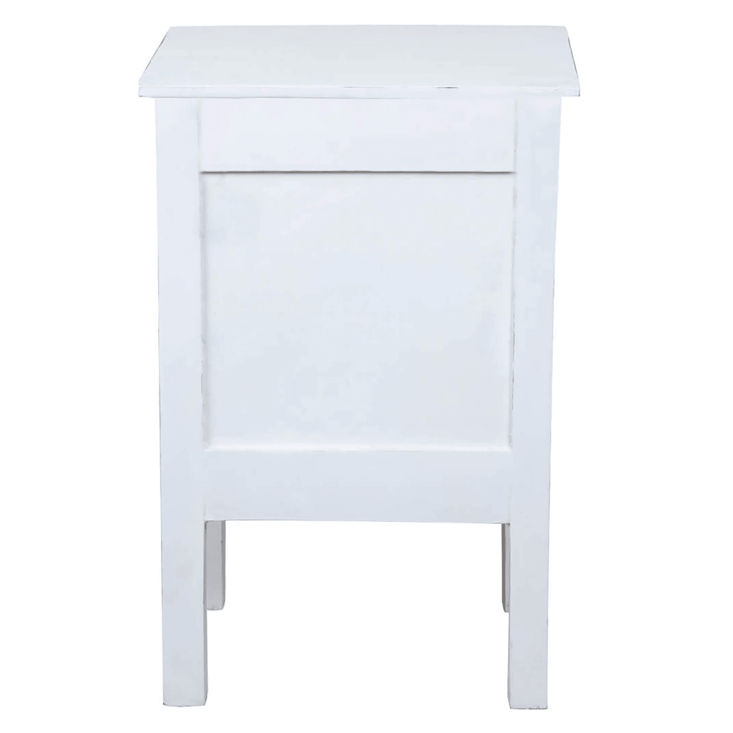 Sunset Trading Distressed White Mahogany Cottage End Table