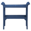 Navy Blue Solid Wood Cottage Accent Table Console With Two-Tier Storage