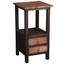 Sunset Trading Distressed Black And Raftwood Brown Two Drawer End Table