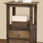 Sunset Trading Distressed Black And Raftwood Brown Two Drawer End Table
