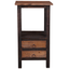 Sunset Trading Distressed Black And Raftwood Brown Two Drawer End Table