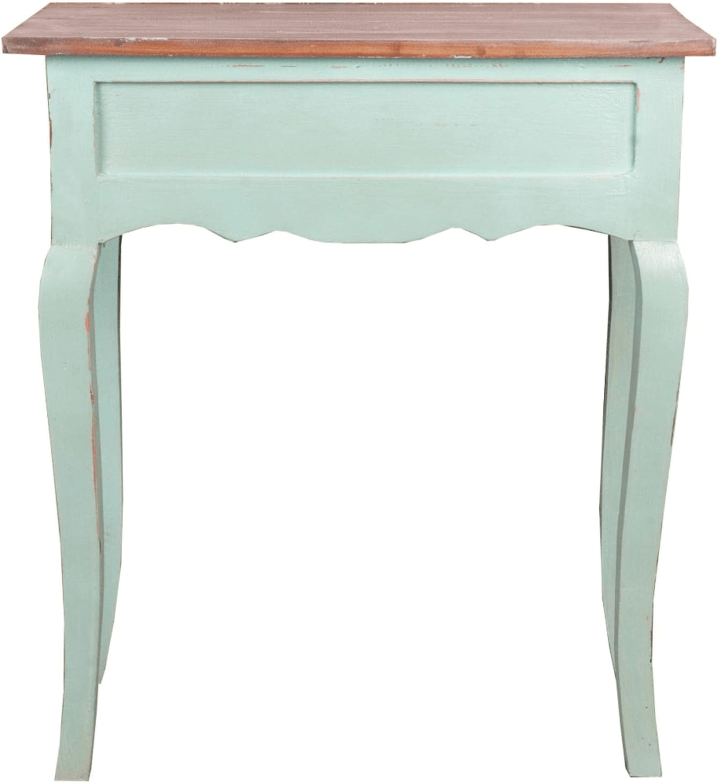 Cottage Table In Bahama Blue And Natural Limewash Wood