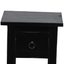 Cottage Chic Distressed Black Narrow Side Table With Drawer And Shelf