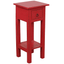 Cottage Chic Distressed Red Solid Wood Narrow Side Table