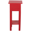 Cottage Chic Distressed Red Solid Wood Narrow Side Table