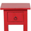 Cottage Chic Distressed Red Solid Wood Narrow Side Table