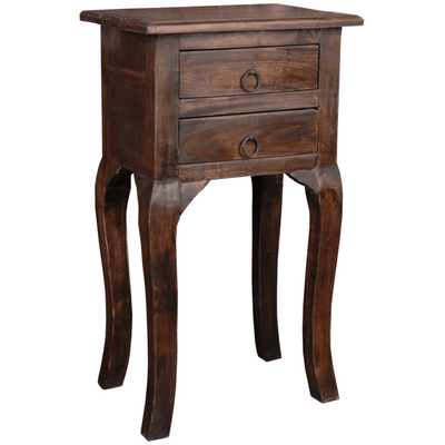Sunset Trading Vintage Iron Brown Solid Wood Side Table