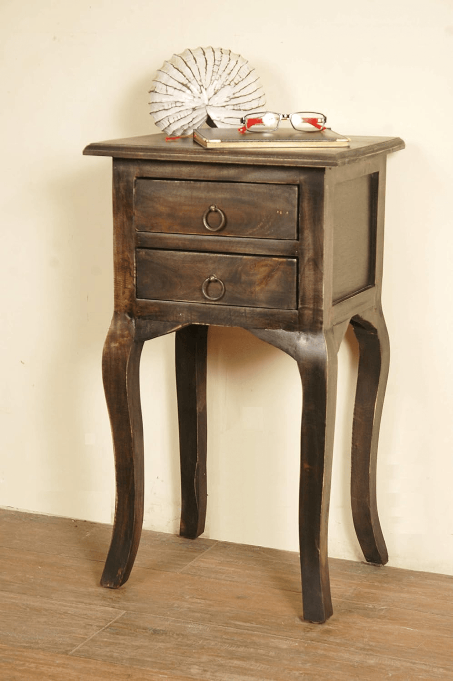 Sunset Trading Vintage Iron Brown Solid Wood Side Table