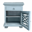 Cottage Solid Wood Side Table In Distressed Beach Blue